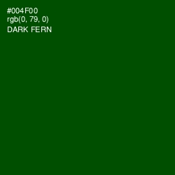 #004F00 - Dark Fern Color Image